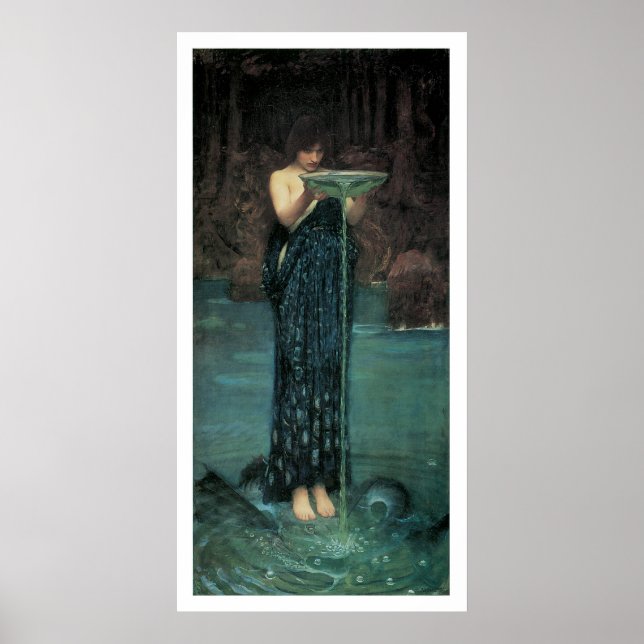 Poster Magnifique Mermaid D'Art Victorien Imprimé (Devant)