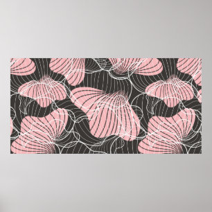 Poster Magnifique motif abstrait sans couture coloré. Arr