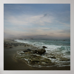 Poster Magnifique paysage avec mer et ciel spectaculaire