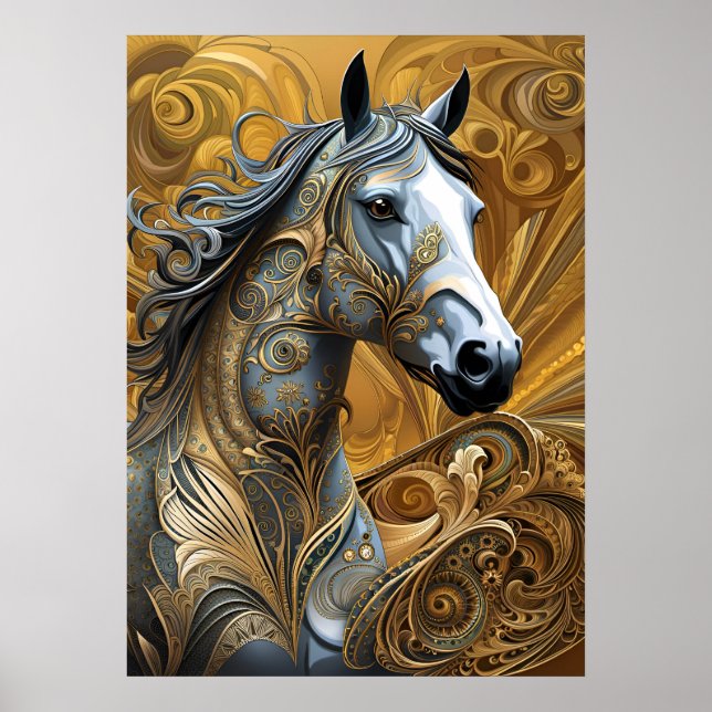 Poster Magnifique Portrait de Cheval (Devant)