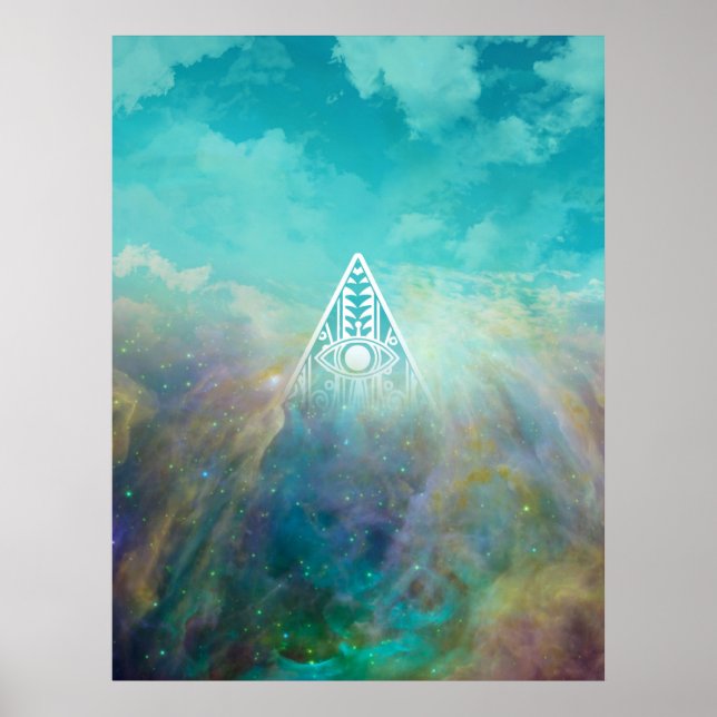 Poster Magnifique triangle Orion nebula "All See eye" (Devant)