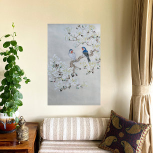 Poster Magnolia blanc