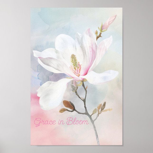 Poster Magnolia Dream : Une Symphonie de Pastels (Devant)