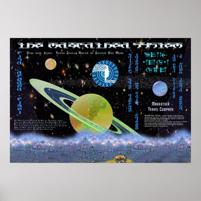 Poster Magrathea Interplanetary Travel Company (Devant)