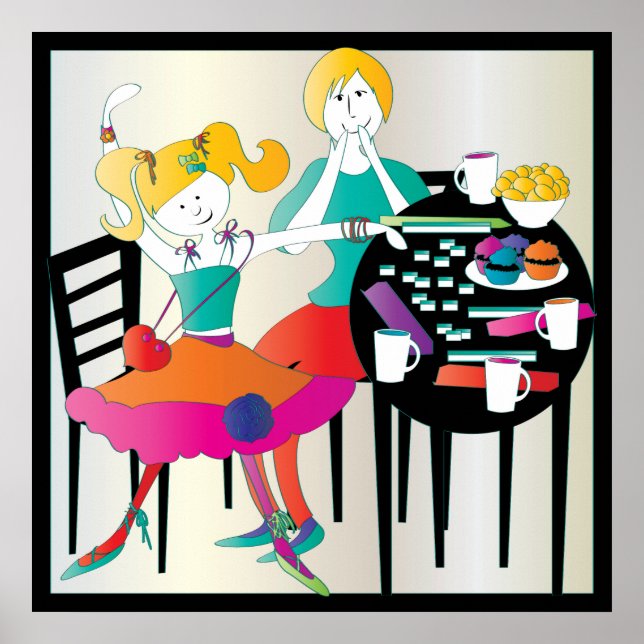 Poster Mah Jongg Fête des mères 2 (Devant)