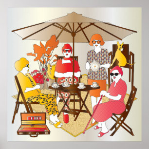 Poster Mah Jongg Tea Party