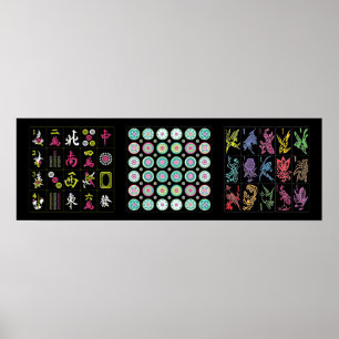 Poster Mah Jongg Tiles