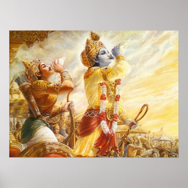 Poster Mahabharat - Lord Krishna & Arjun (Devant)