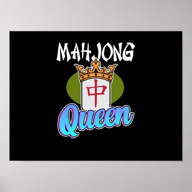 Poster Mahjong Queen Jeu Mahjong Joueur Jeux Graphique (Devant)