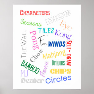 Poster Mahjong Words