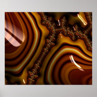 Poster Mahogany - Fractal Print - Limited Edition