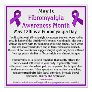 Poster Mai est le mois de sensibilisation à la fibromyalg