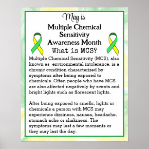 Poster Mai est une sensibilisation à la sensibilité chimi