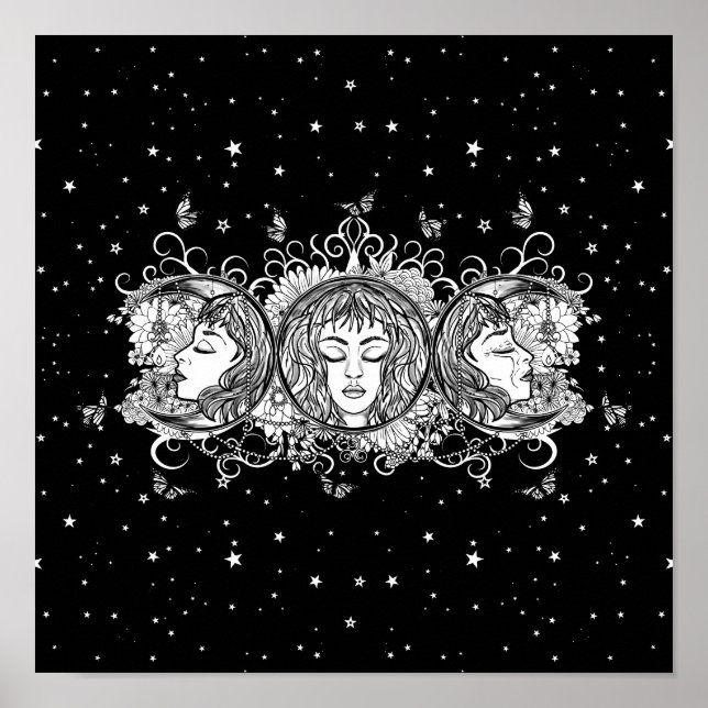 Poster Maiden Mother Crone - Triple Moon (Devant)