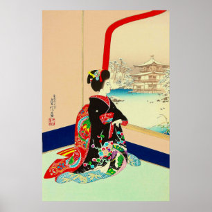 Poster Maiko et Golden Pavilion Hasegawa Sadanobu III