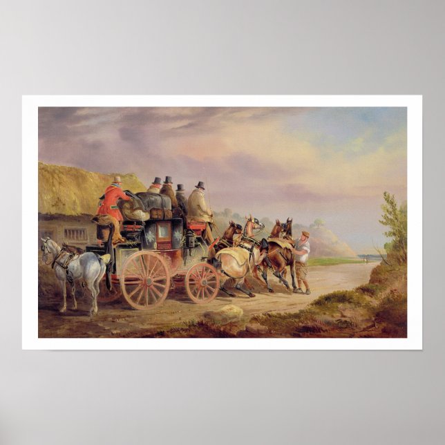 Poster Mail Coaches on the Road : The Quicksilver Devonp (Devant)