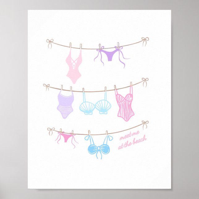 Poster maillot de bain Bikini Beach Imprimer (Devant)