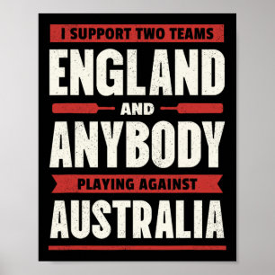 Poster Maillot de cricket anglais deux équipes pas Austra