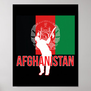 Poster Maillot de cricket d'Afghanistan - Équipe de crick