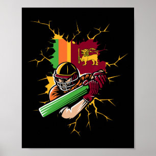 Poster Maillot de cricket Sri Lanka T Shirt Kit Cadeau La