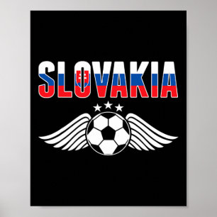 Poster Maillot de fans de football slovaques - Drapeau sl
