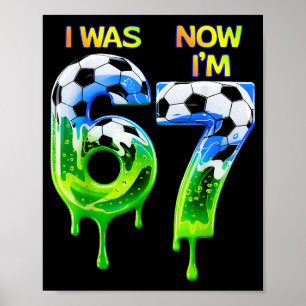 Poster Maillot de foot 67 pour garçons Anniversaire 67 ,