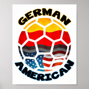 Poster Maillot de T-shirt de football germano-américain