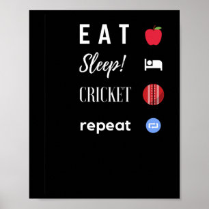 Poster Maillot d'équipe de cricket pour les amateurs de c