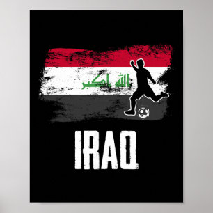 Poster Maillot du drapeau irakien Équipe de football irak
