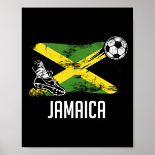 Poster Maillot Jamaïque Drapeau Jamaïque Équipe Jamaïque