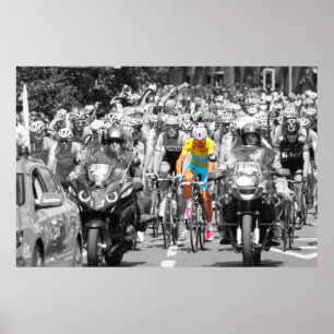 Poster Maillot Jaune du Tour de France Peloton Course Cyc