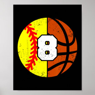 Poster Maillot Softll Sketll Numéro 8 Drôle 8ème Annivers