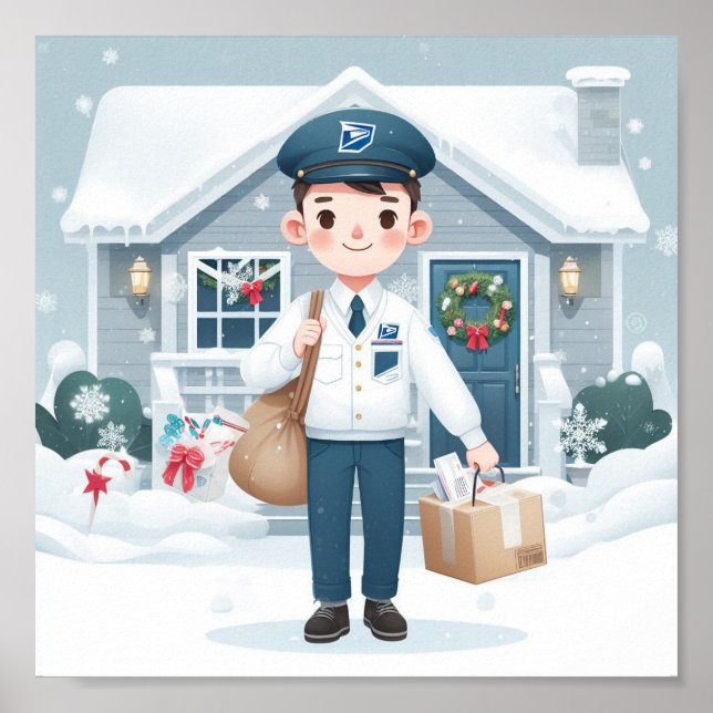 Poster Mailman à Noël (Devant)