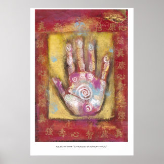 Poster Main d'énergie chinoise