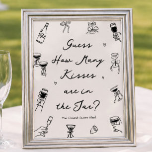 Poster Main noire dessinée à la main Mariage : combien y