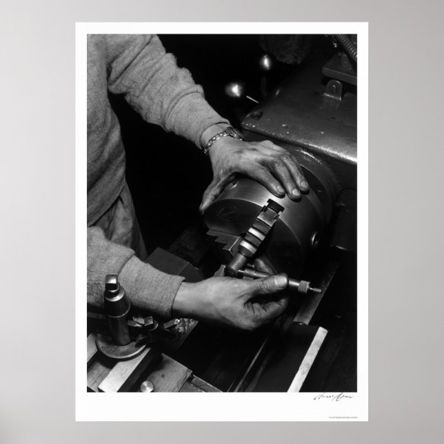 Poster Main Of Lathe Worker 1943 (Devant)