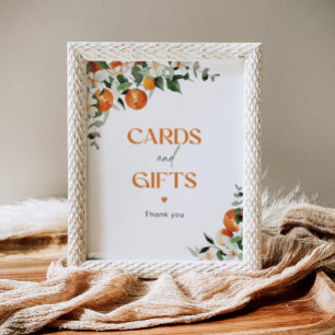 Poster Main presser citrus eucalyptus Cartes et cadeaux