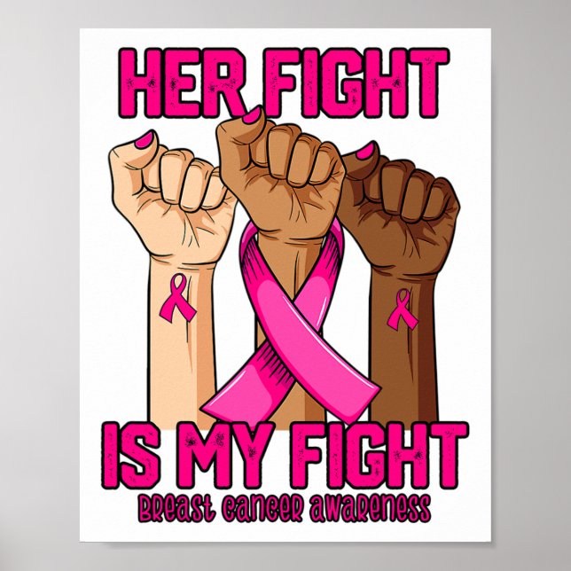 Poster Main Son Combat Est Mon Combat Conscience Du Cance (Devant)