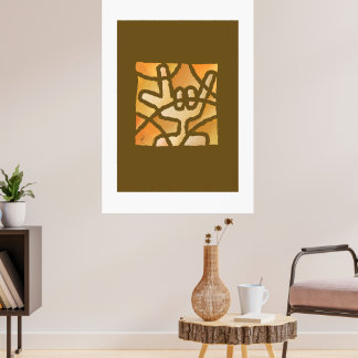 Poster Main sourde - marron