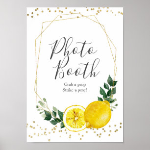 Poster Main squeeze lemon Photo Booth Sign
