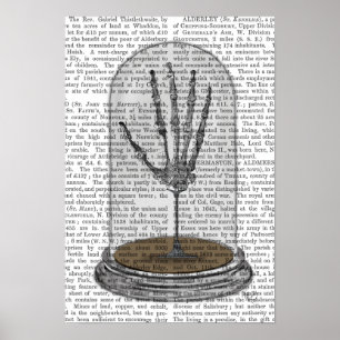 Poster Main squelettique dans cloche en verre