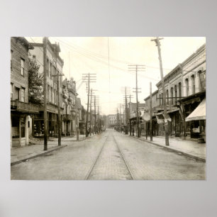 Poster Main St. Nanticoke Pa. 1906