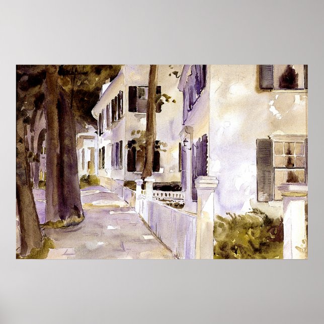 Poster Main Street, Nantucket, fine art, (Devant)