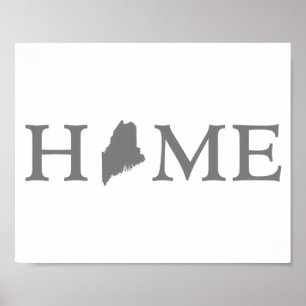 Poster Maine Home State Word Art