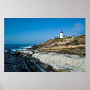 Poster Maine, Pemaquid Point, phare de Pemaquid Point