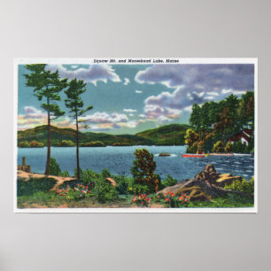 Poster MaineView de montagne de squaw et de lac Moosehead