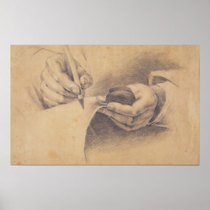 Poster Mains de dessin, 1798