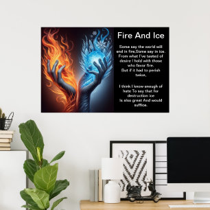 Poster Mains de feu et de glace