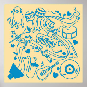 Poster Mains de musique - conception ASL