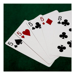 Poster Mains de poker - Quatre d'un genre - Des vies et h